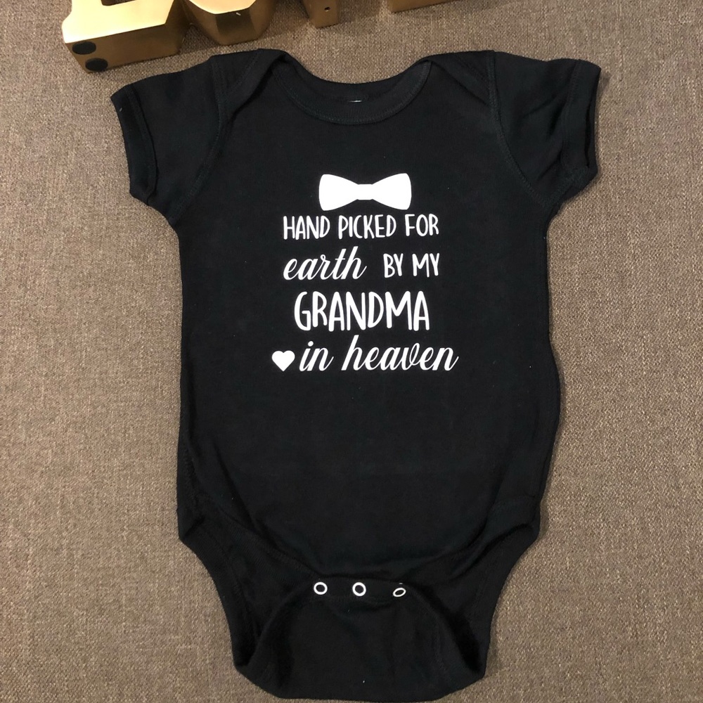 Hand picked for earth baby boy onesie